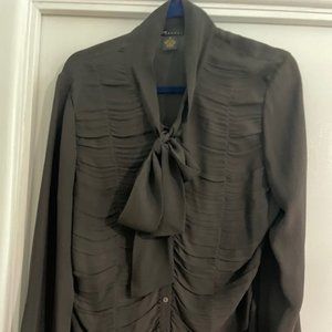 Silk Brown Sheer Blouse